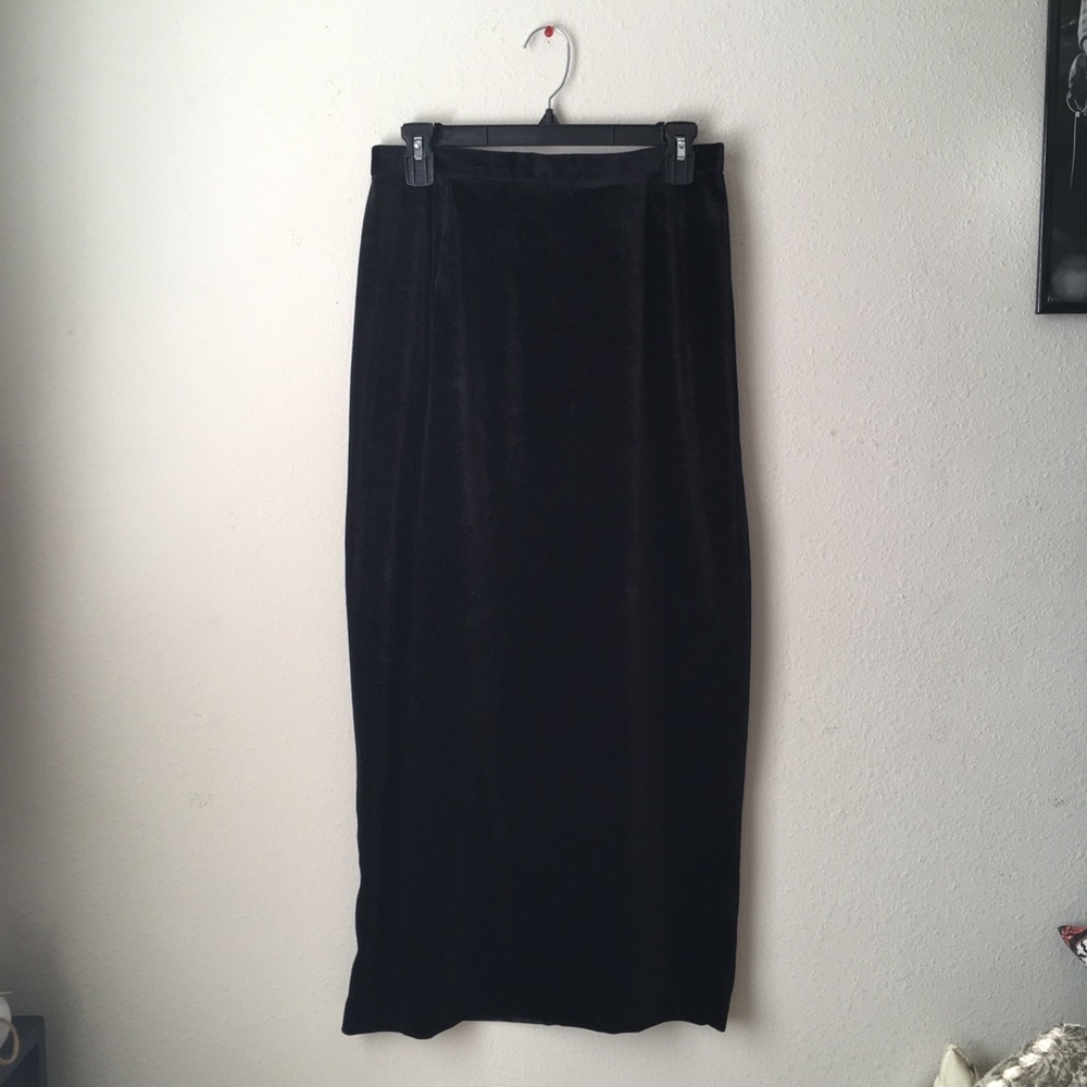 Vintage Black Velvet Skirt